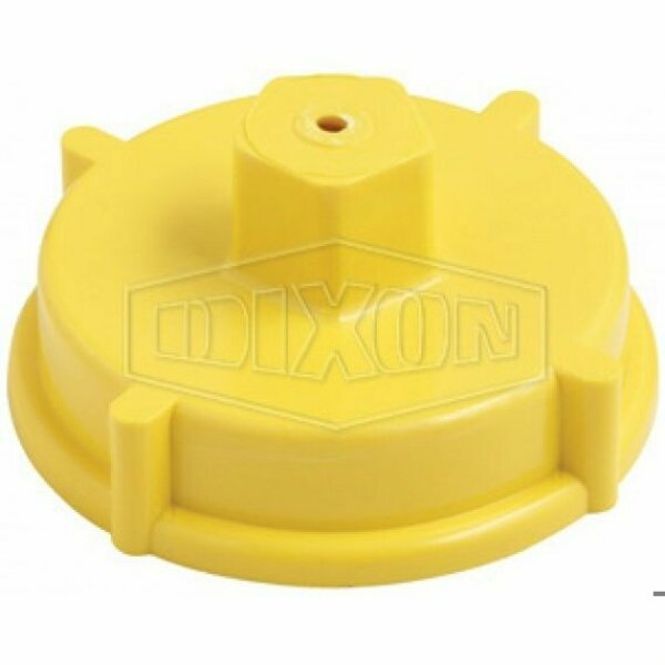 Dixon Thermoplastic Hydrant Cap, 4 in FNST NH, Polycarbonate Glass, Yellow PFCW400F-Y